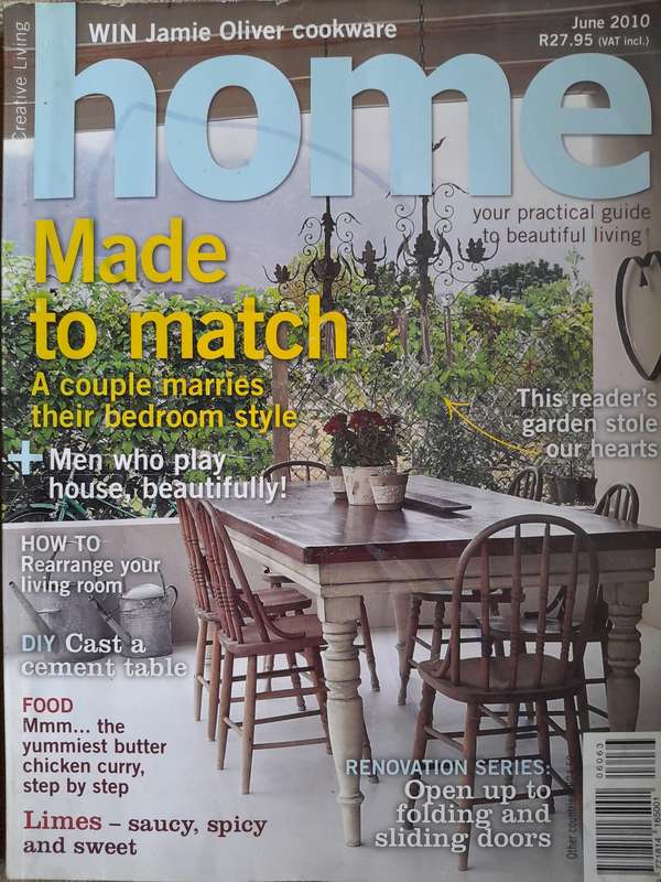 HOME MAGAZINE - June 2010, August 2020, September 2020, October 2020 and June 2021.