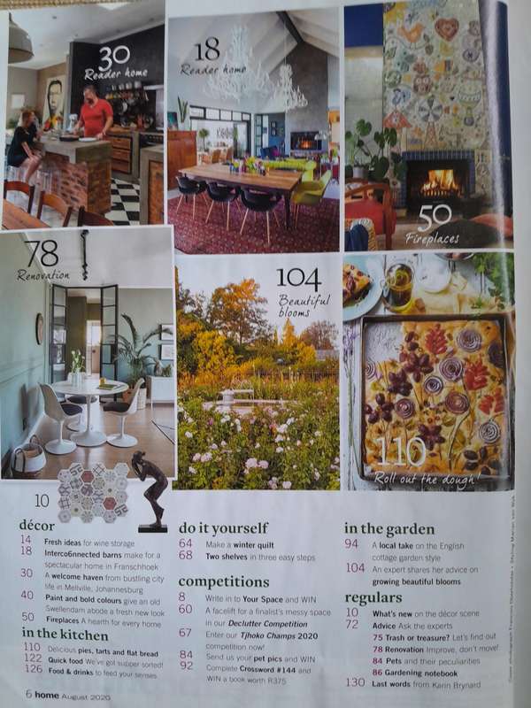 HOME MAGAZINE - June 2010, August 2020, September 2020, October 2020 and June 2021.