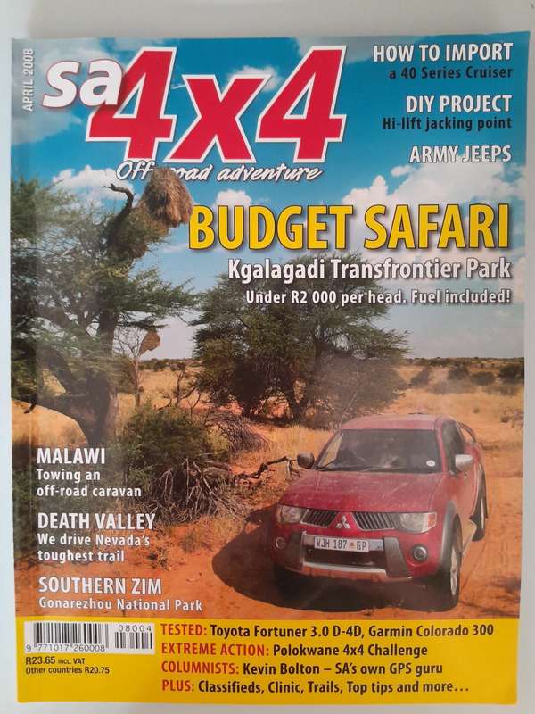 SA 4x4 April 2008 and LEISURE WHEELS April 2008