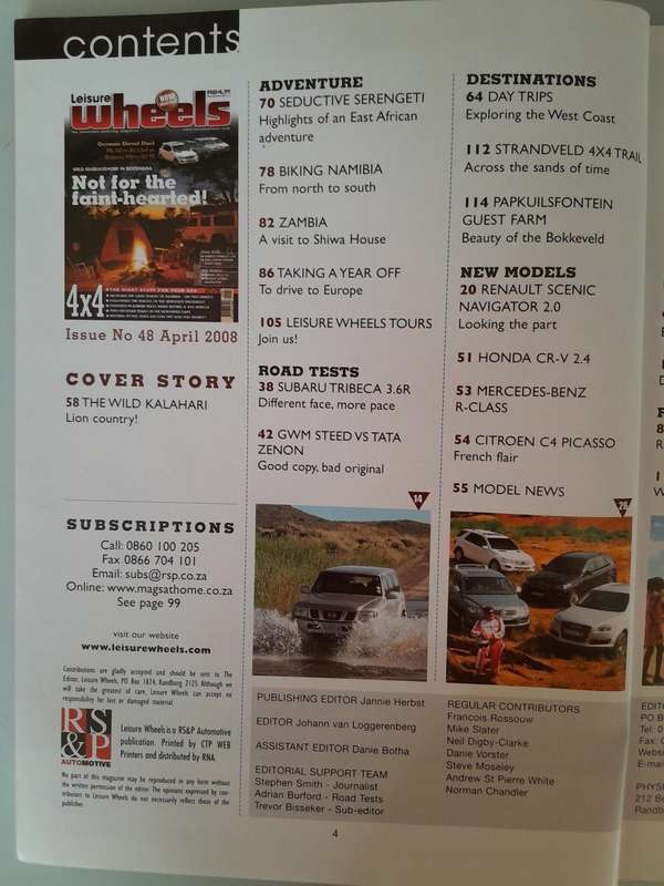 LEISURE WHEELS April 2008