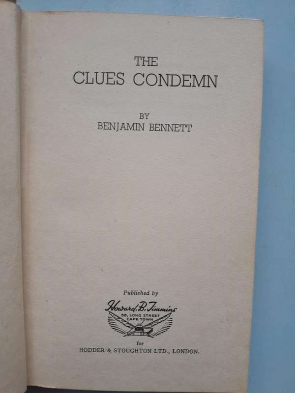 THE CLUES CONDEMN - BENJAMIN BENNETT