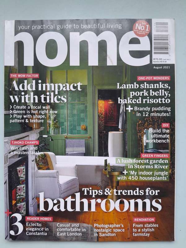 HOME MAGAZINE - August 2021, September 2021, March 2022, May/June 2022 and May/June 2023. (5 Mags)