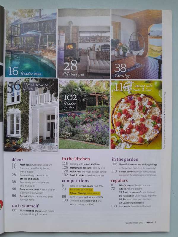HOME MAGAZINE - August 2021, September 2021, March 2022, May/June 2022 and May/June 2023. (5 Mags)