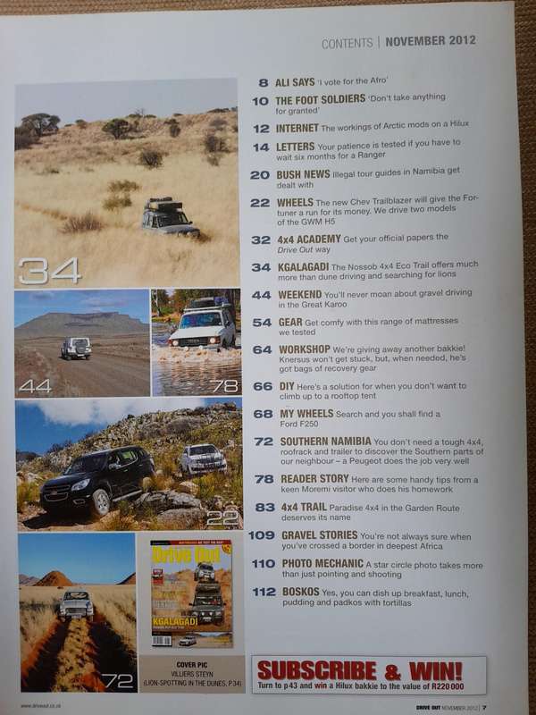 Leisure Wheels - Limpopo IVORY Route - August 2015 and DRIVE OUT - November 2012.
