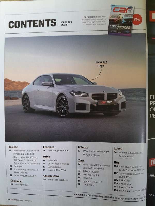 CAR MAGAZINE - May 2023, October 2023,December 2023, May 2024 and Adventure Africa issue 11.
