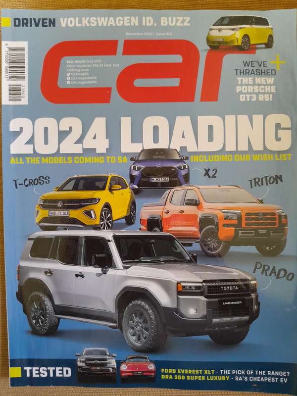 CAR MAGAZINE - May 2023, October 2023,December 2023, May 2024 and Adventure Africa issue 11.