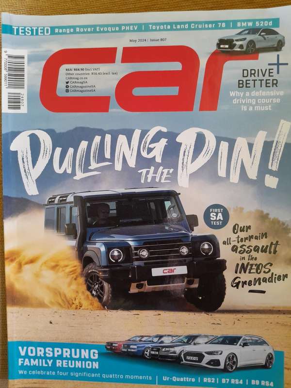CAR MAGAZINE - May 2023, October 2023,December 2023, May 2024 and Adventure Africa issue 11.