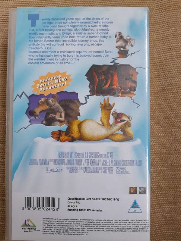 ICE AGE - 2002- VHS