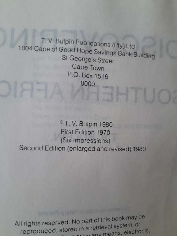 Discovering South Africa - T.V. Bulpin - 1980.