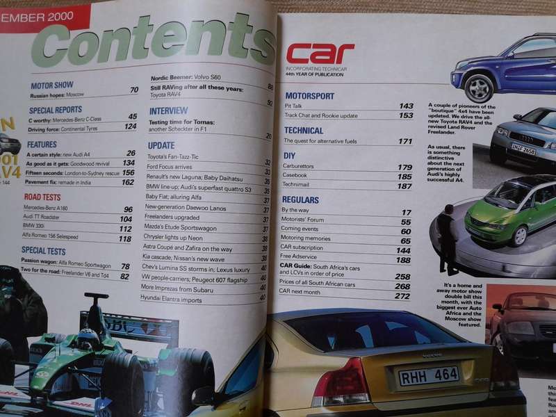 CAR MAGAZINE - August 2000 and December 2000.