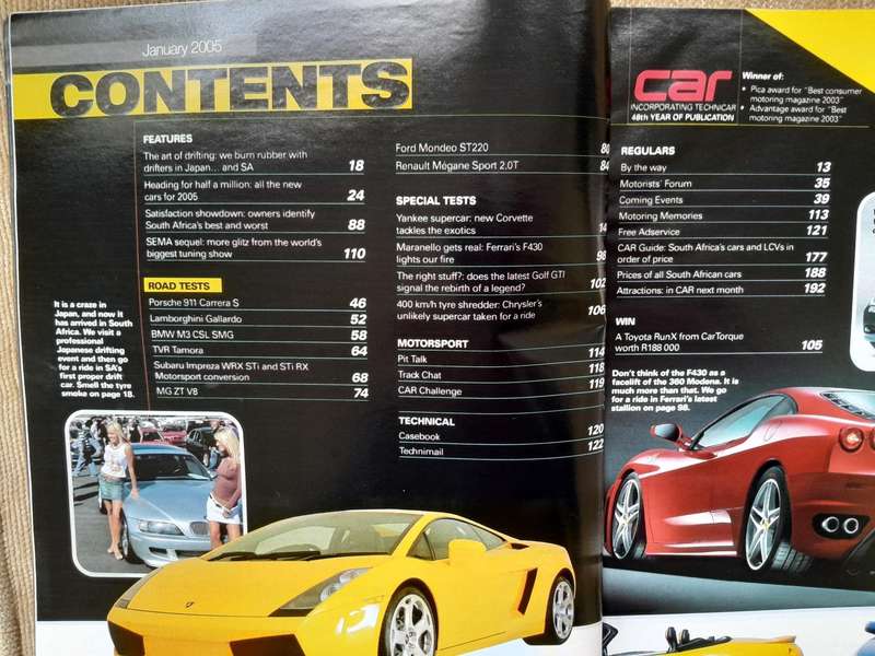 CAR MAGAZINE - January 2005 and August 2005.