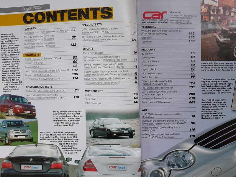 CAR MAGAZINE - January 2005 and August 2005.