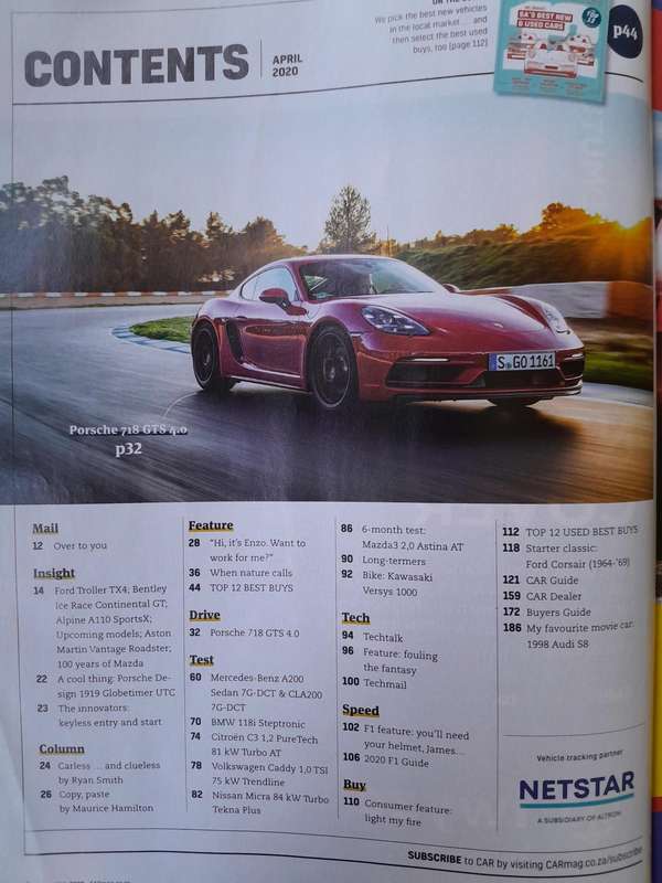 CAR MAGAZINE - April 2020 and December 2021.