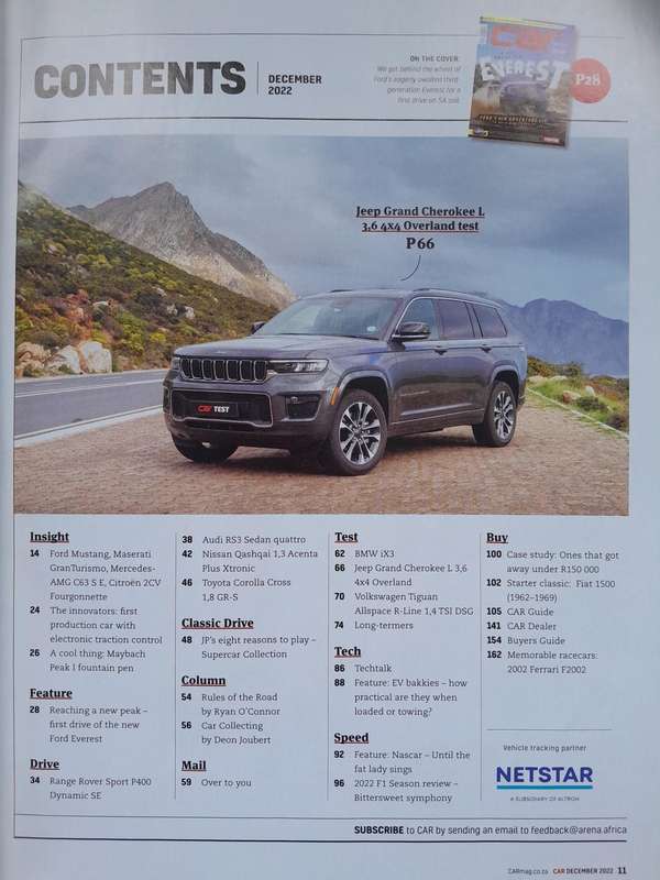 CAR MAGAZINE - October 2022, November 2022 and December 2022.