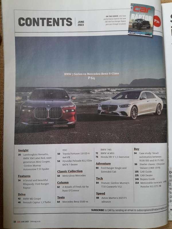 CAR MAGAZINE - June 2023 and July 2023.