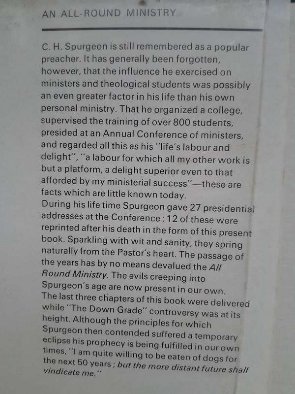 SPURGEON - An all round ministry - 1965.