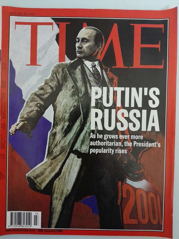 Time Magazine - March 27, 2000 and January 22, 2001 - Vladimir Putin.