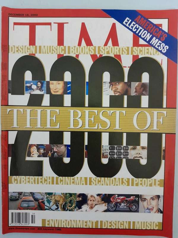 Time Magazine - January 1, 2000, April/May 2000, August 7, 2000 and December 18, 2000. (4 Magazines)