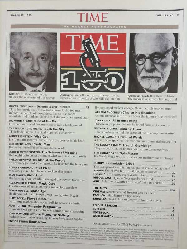 Time Magazine - October 4, 1999, March 29, 1999 and May 24, 1999.