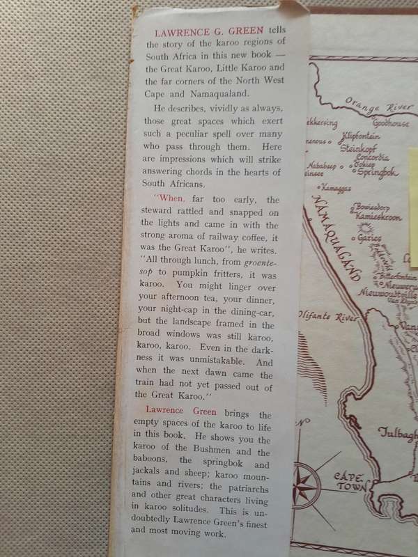 KAROO - LAWRENCE G GREEN - First Edition - 1955.