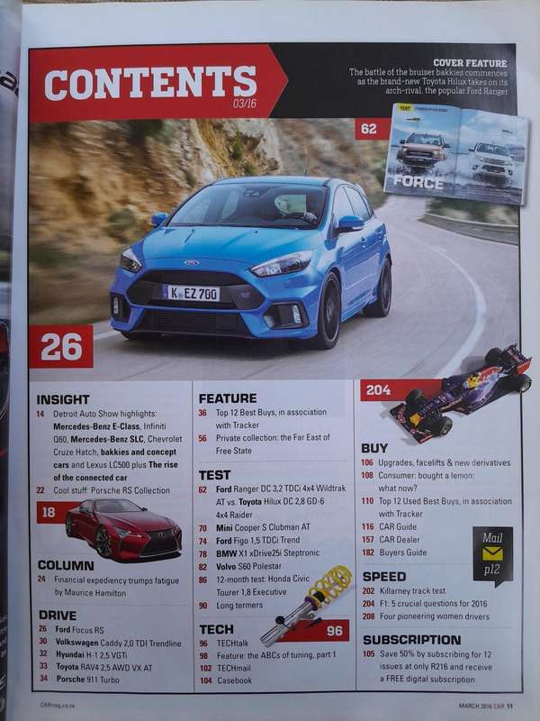 CAR MAGAZINE - March 2016.