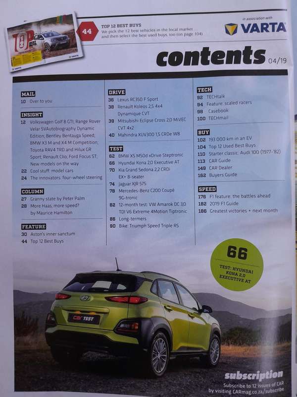CAR MAGAZINE - April 2019.