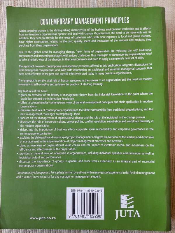 Contemporary Management Principles - Juta