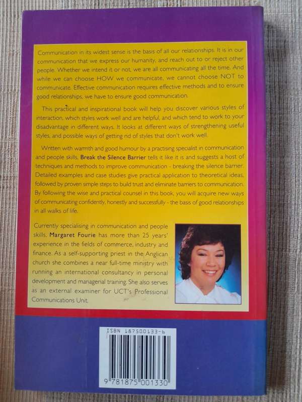 Break The Silence Barrier - Margaret Fourie.