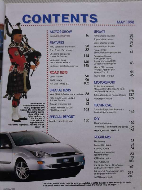 CAR MAGAZINE - May 1998.