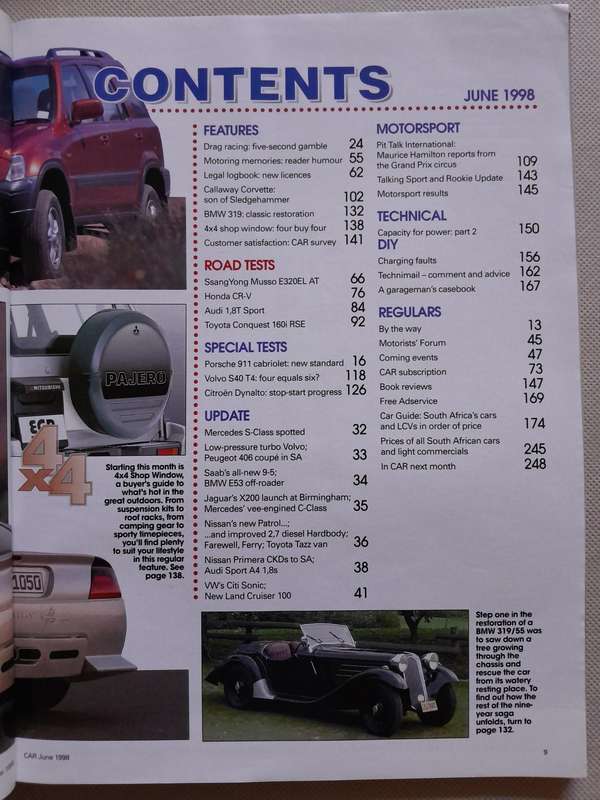 CAR MAGAZINE - June 1998.