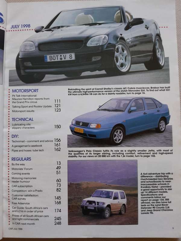 CAR MAGAZINE - July 1998.