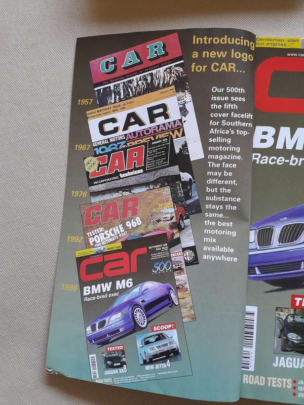 CAR MAGAZINE - 500 Issue - September 1998. Collectors Item.