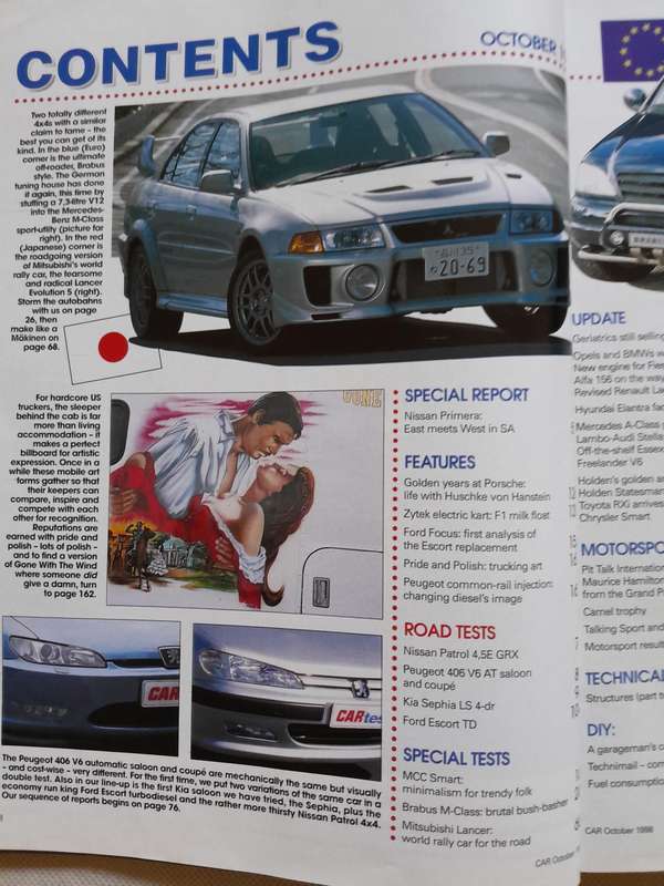 CAR MAGAZINE - October 1998.