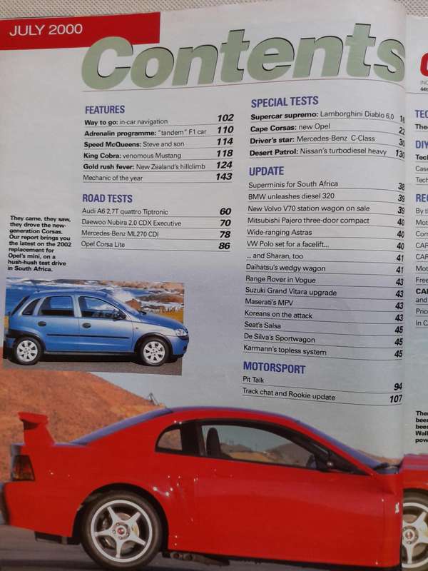 CAR MAGAZINE - July 2000.