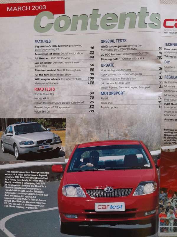 CAR MAGAZINE - March 2003.