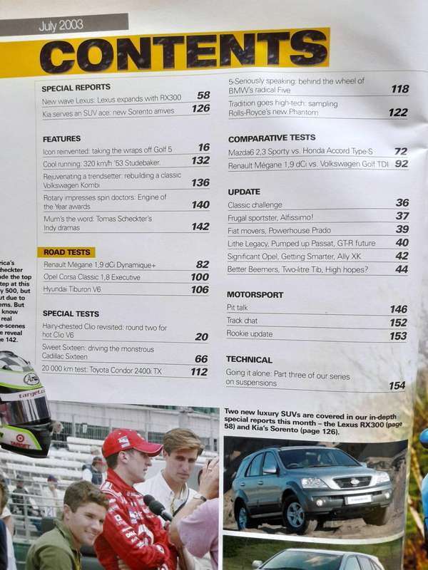 CAR MAGAZINE - July 2003.