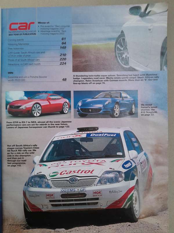 CAR MAGAZINE - January 2004.
