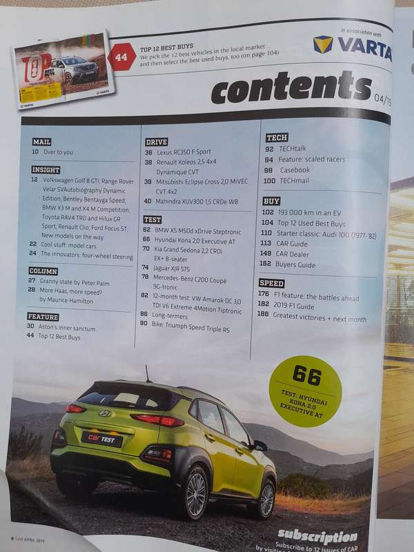 CAR MAGAZINE - April 2019.