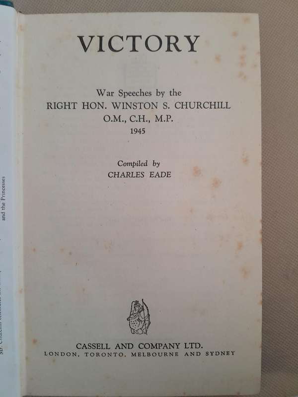 Victory - War Speeches by Winston S. Churchill - Charles Eade.