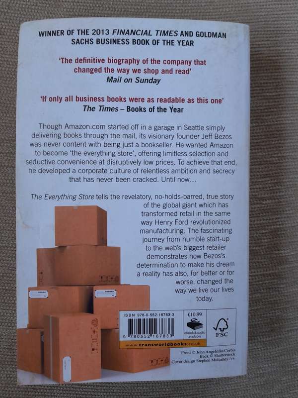 The everything store - JEFF BEZOS AND THE AGE OF AMAZON - Brad Stone - 2014.