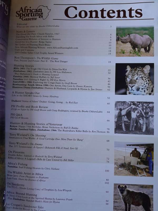 African Sporting Gazette - Africa's Premier Hunting Magazine - Volume 11 - Issue 2.