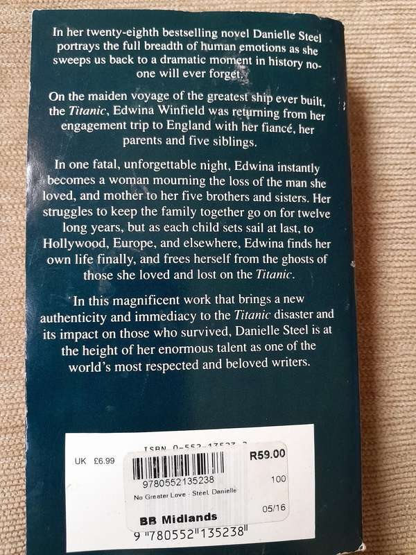 No Greater Love - Danielle Steel.