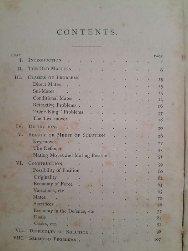 The Two-Move Chess Problem by B.G. LAWS - First Edition 1890