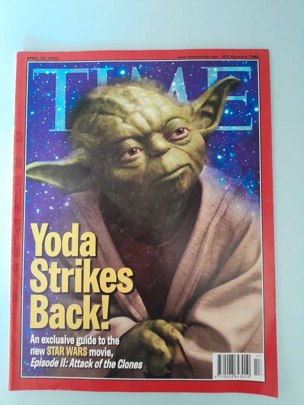 Time Magazine - Star Wars  - Yoda strikes Back - Episode 2: Attack of the Clones - April 29 2002.