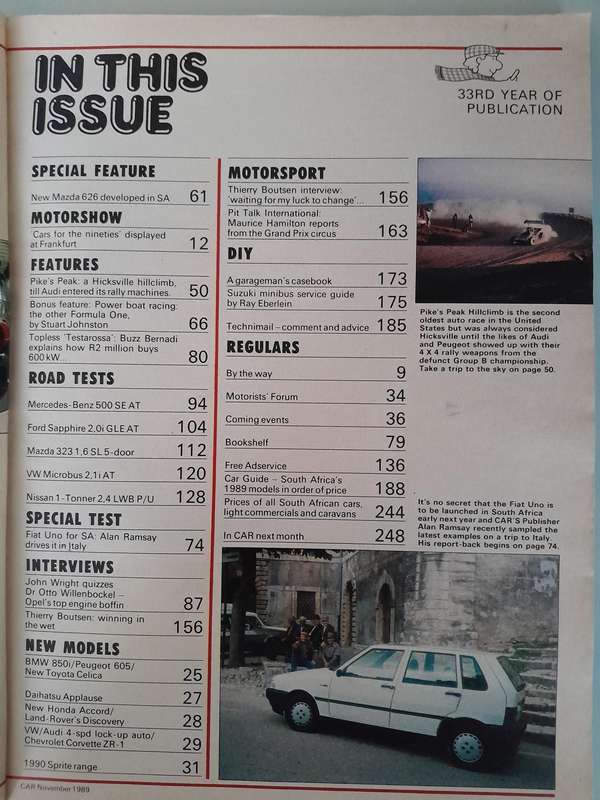 CAR Magazines - August 1989 and November 1989
