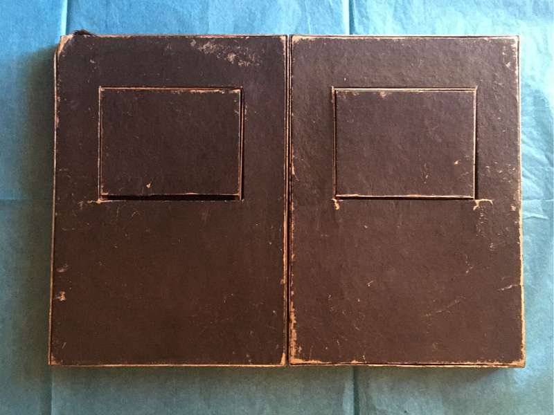 Vintage embossed folding photo frame with secret compartments