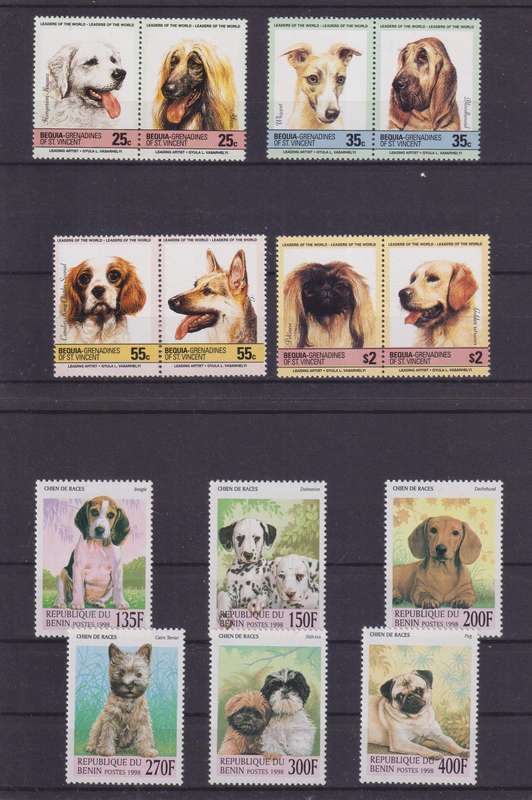 R15 SALE - COLLECTION OF THEMATIC STAMPS - DOGS