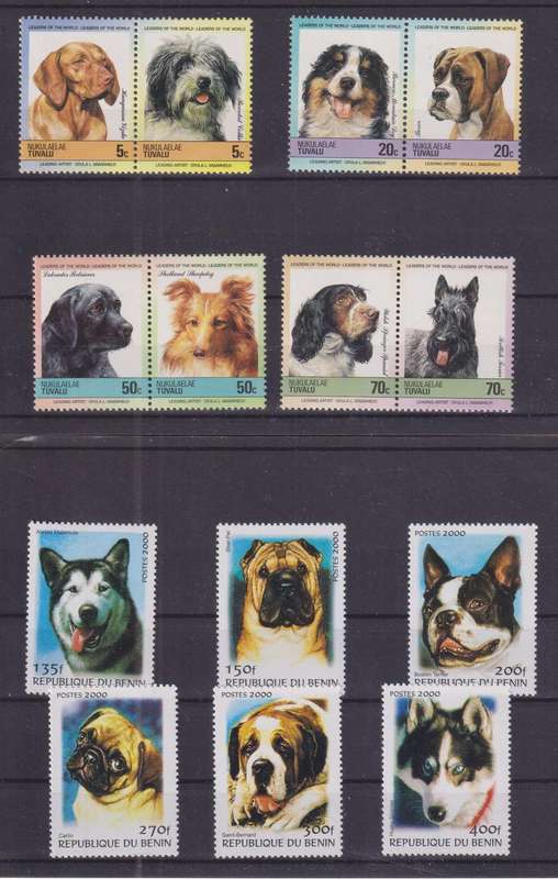 R15 SALE - COLLECTION OF THEMATIC STAMPS - DOGS