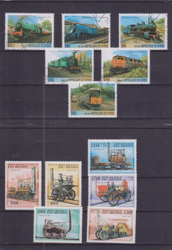 R12 SALE - COLLECTION OF THEMATIC STAMPS - TRAINS