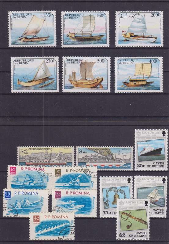 R12 SALE - COLLECTION OF THEMATIC STAMPS - SHIPS AND BOATS